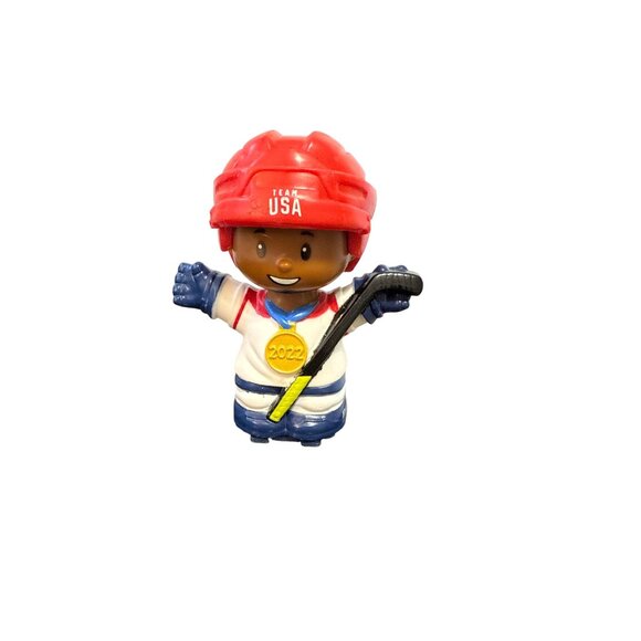 Fisher-Price Little People Team USA 2022 Ice Hockey Figurine Winter Olympics Red - Picture 2 of 5